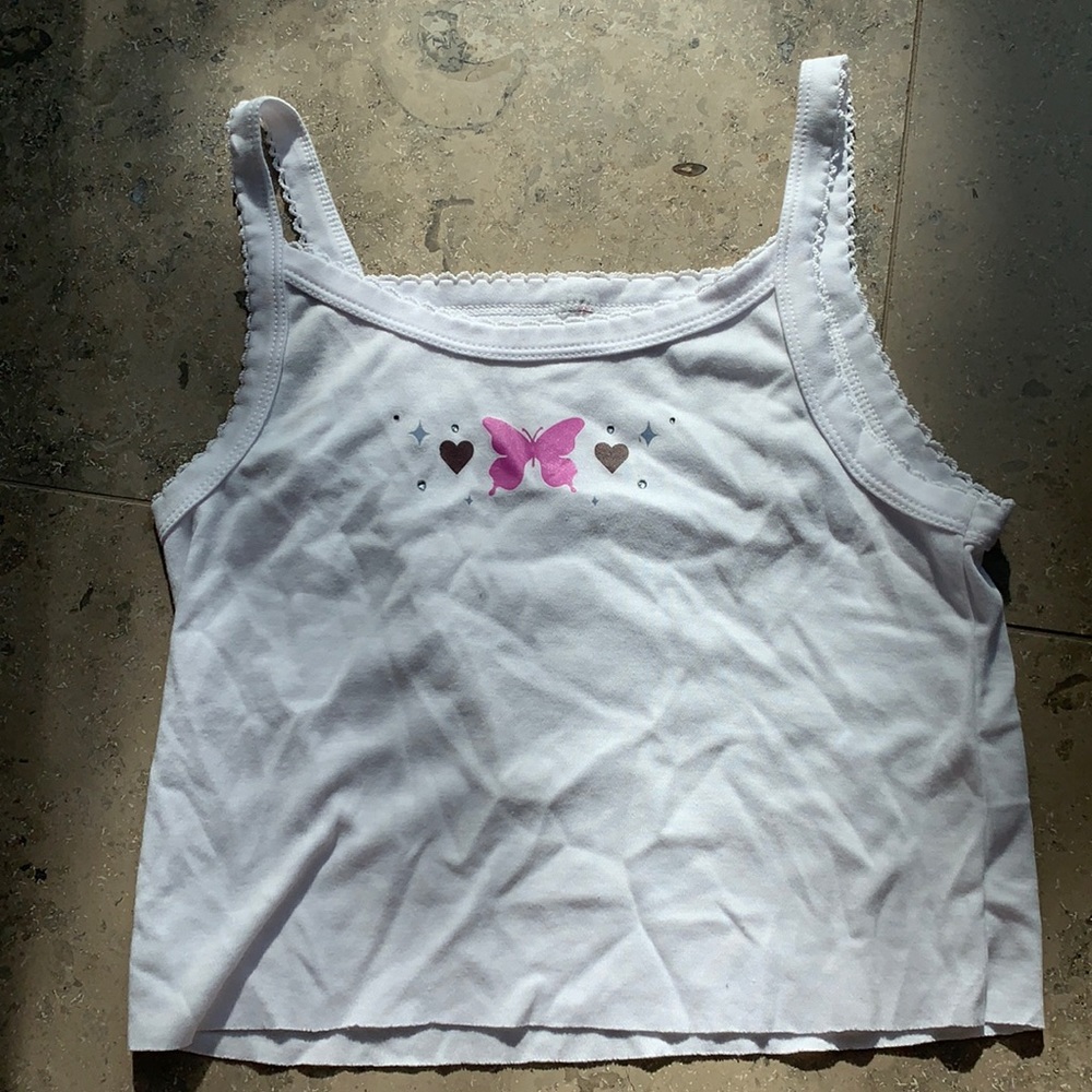 white tank top